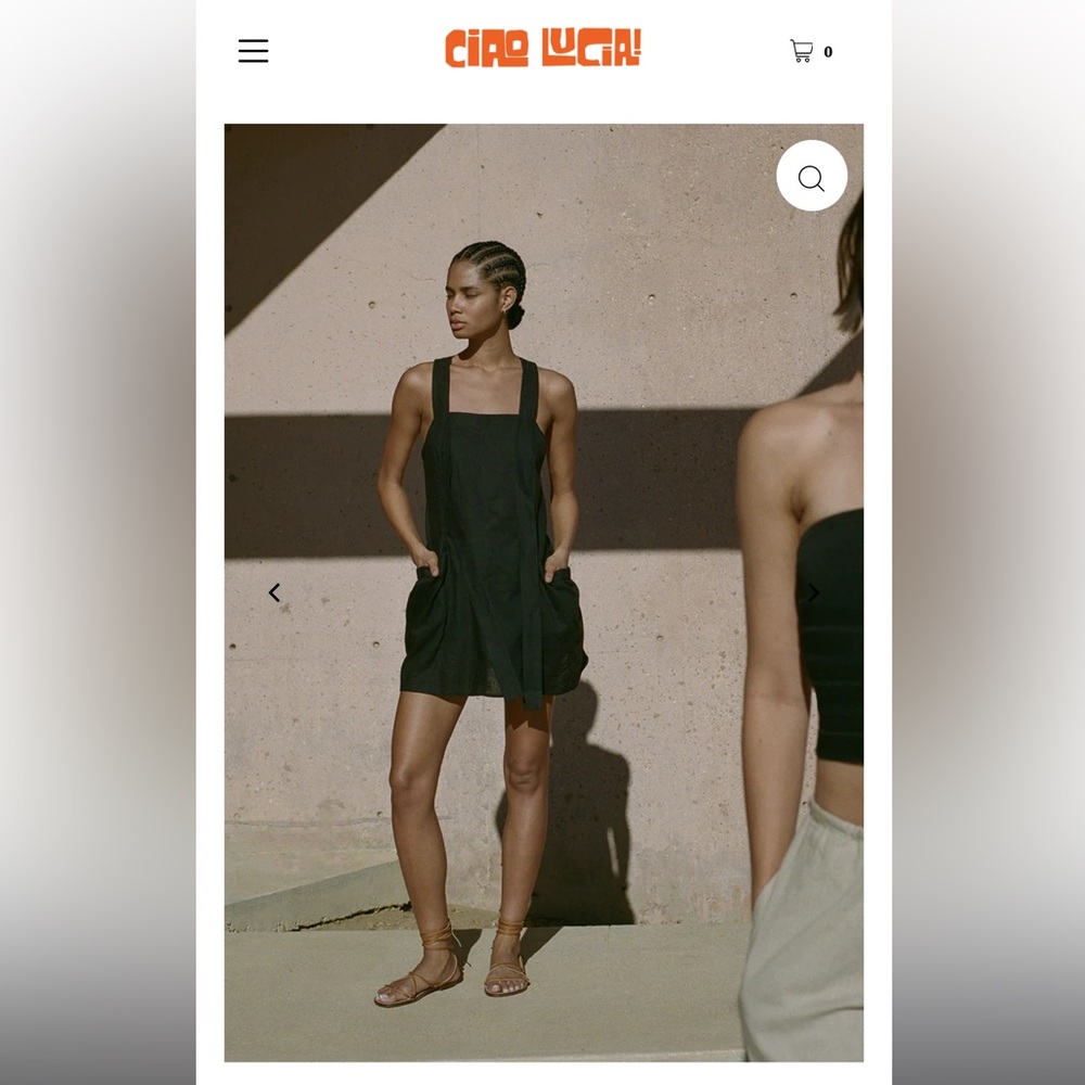 Ciao Lucia the AnaCapri in black mini apron dress. Size small. Great condition.